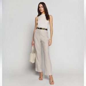 Reformation Freddie Wide Leg Linen Pants Size 10